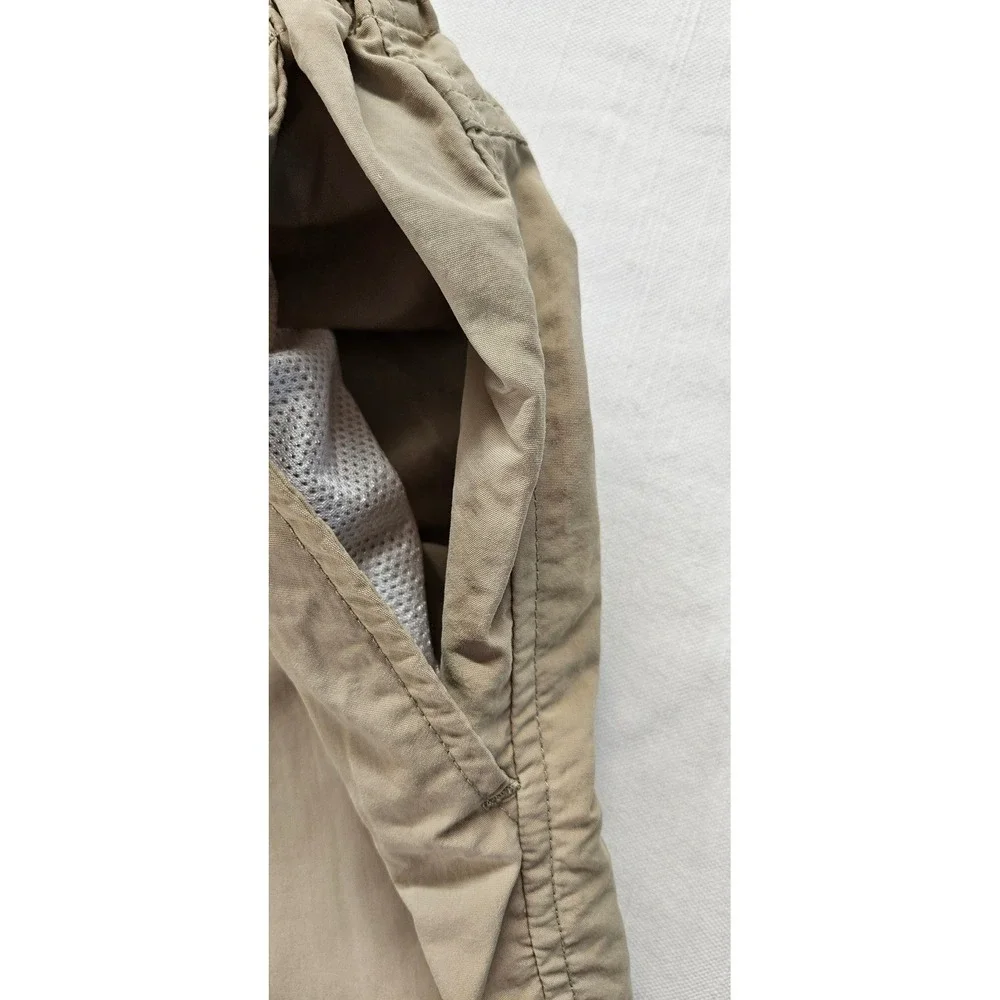The North Face Mens Tan Nylon Hiking Pants Elastic Waist Khaki Size Large L-G